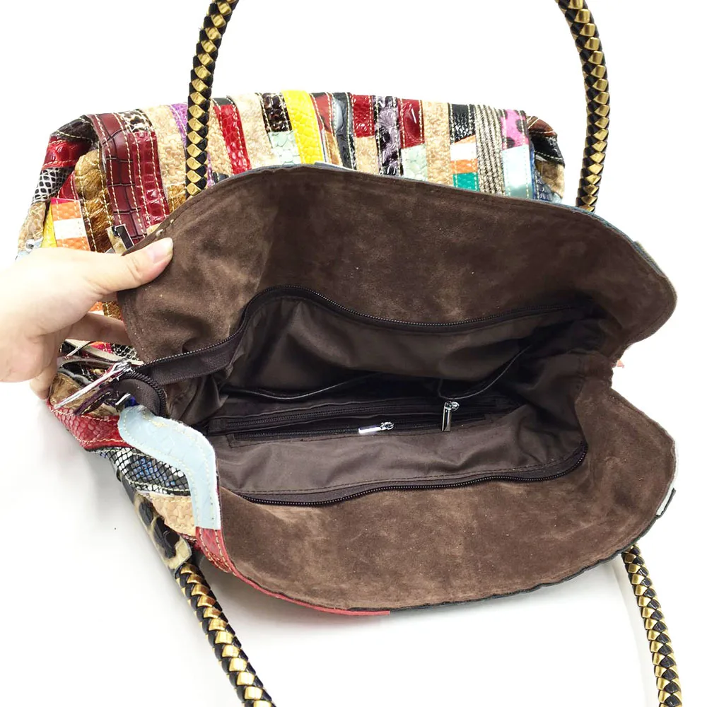Genuine Leather Women Top Hand Bags Stitching Shoulder Bag Geometry Messenger Bag Colorful Crossbody sac femme Bolsa
Genuine Leather Women Top Hand Bags Stitching Shoulder Bag Geometry Messenger Bag Colorful Crossbody sac femme Bolsa