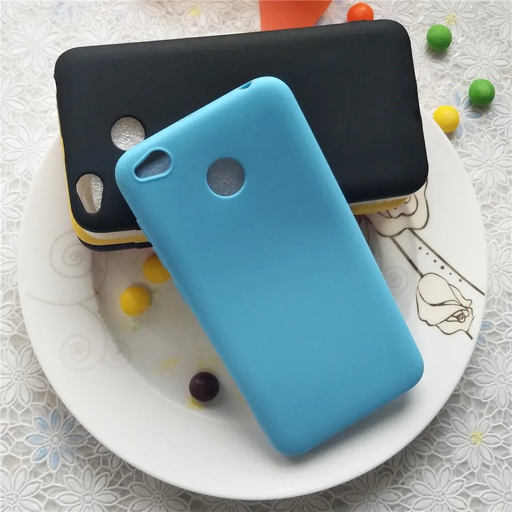 Простой однотонный чехол накладка для Xiaomi redmi 4x5 0 дюйма цветной силиконовый