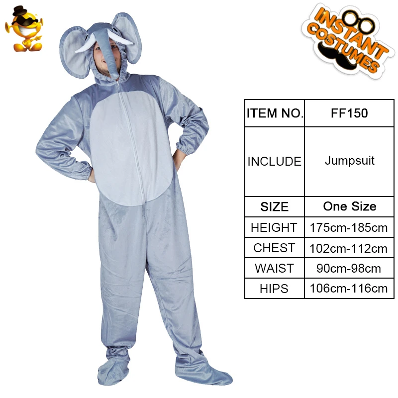 DSPLAY New Style Fashionable Arrival Man Halloween Funny Elephant Animal Costume Jumpsuit For Carnival Party Cosplay Costume
DSPLAY New Style Fashionable Arrival Man Halloween Funny Elephant Animal Costume Jumpsuit For Carnival Party Cosplay Costume