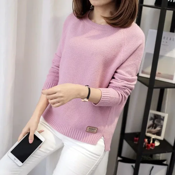 New Pullover Women Sweater 2018 Autumn Winter Cashmere Knitted Sweater Female Slim Long Sleeve Sweaters Laides Christmas Sweater
New Pullover Women Sweater 2018 Autumn Winter Cashmere Knitted Sweater Female Slim Long Sleeve Sweaters Laides Christmas Sweater