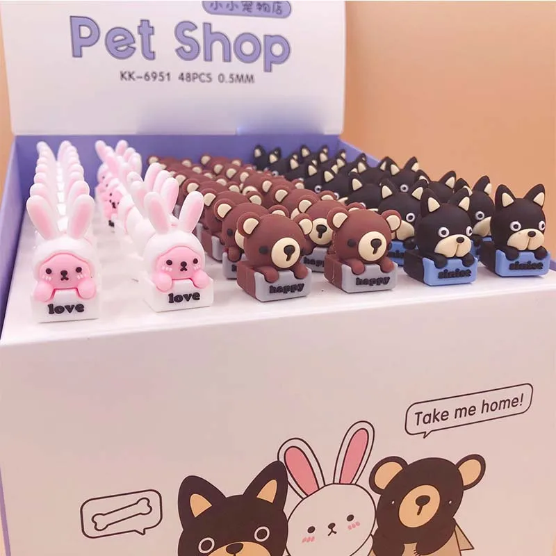 36 pcs/lot Dog Bear Rabbit Gel Pen Cute 0.5mm Black Ink signature pen School writing Supplies Stationery gift
36 pcs/lot Dog Bear Rabbit Gel Pen Cute 0.5mm Black Ink signature pen School writing Supplies Stationery gift