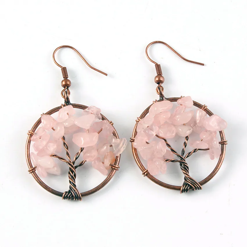 Trendy-beads Popular Copper Wisdom Tree of Life Natural Rose Pink Quartz Earrings For Women Christmas Jewelry
Trendy-beads Popular Copper Wisdom Tree of Life Natural Rose Pink Quartz Earrings For Women Christmas Jewelry
