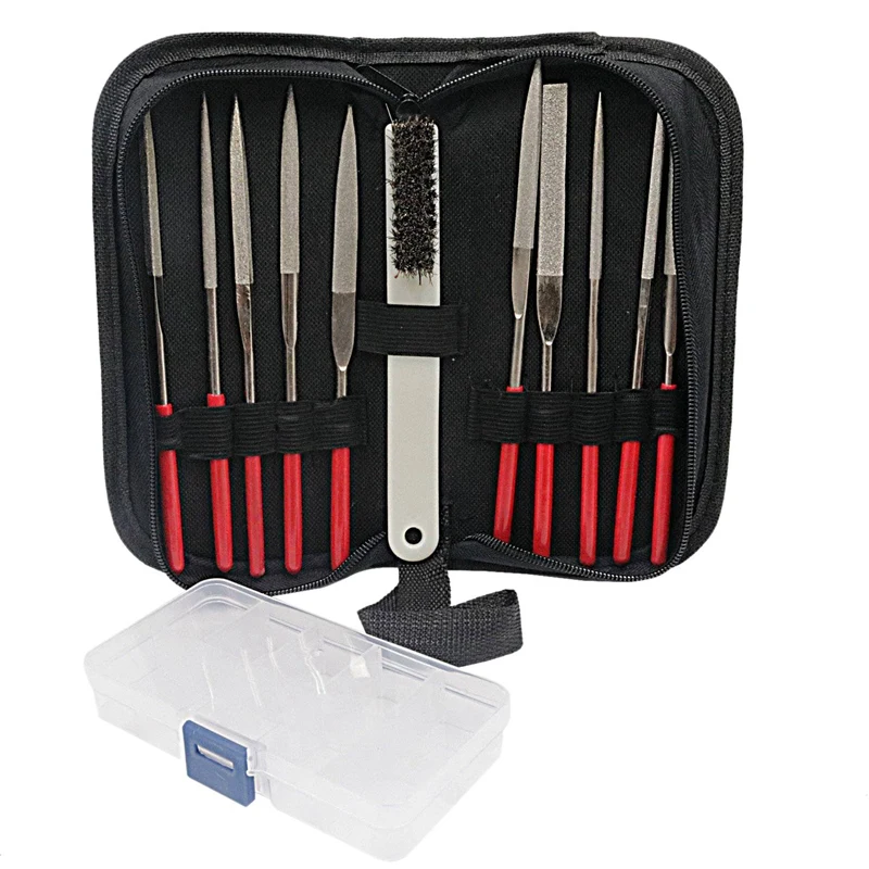 Diamond Needle File Set with Clean Brush Storage Box, Hand File for Metal Glass Stone Rough Carving
Diamond Needle File Set with Clean Brush Storage Box, Hand File for Metal Glass Stone Rough Carving
