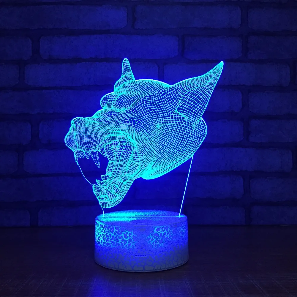 3D Illusion Wolf Head Table Lamp Colorful Acrylic LED 3D Night Light Touch Switch Home Decor Christmas Gift
3D Illusion Wolf Head Table Lamp Colorful Acrylic LED 3D Night Light Touch Switch Home Decor Christmas Gift