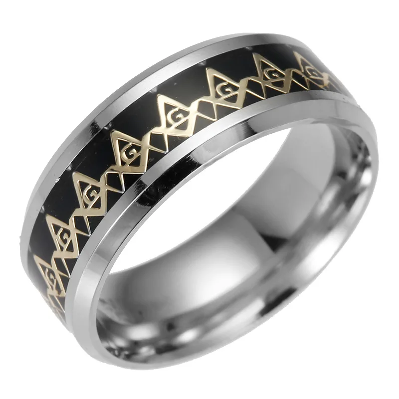 Hot Cool Men Masonic Rings 8MM Wide Stainless Steel Wedding Rings for Men Jewelry With Blue & Black Carbon Fiber Rings Bijoux
Hot Cool Men Masonic Rings 8MM Wide Stainless Steel Wedding Rings for Men Jewelry With Blue & Black Carbon Fiber Rings Bijoux