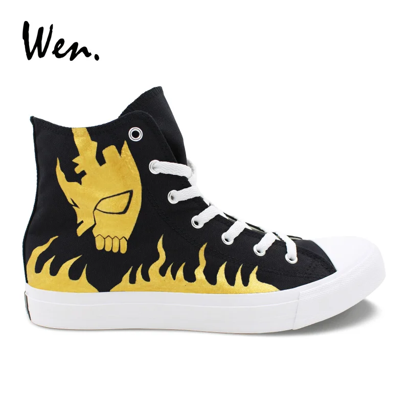 Wen Black Design Hand Painted Custom Shoes Bleach Soul Mask High Top Canvas Athletic Shoes Men Women Laced Gym Sneakers
Wen Black Design Hand Painted Custom Shoes Bleach Soul Mask High Top Canvas Athletic Shoes Men Women Laced Gym Sneakers