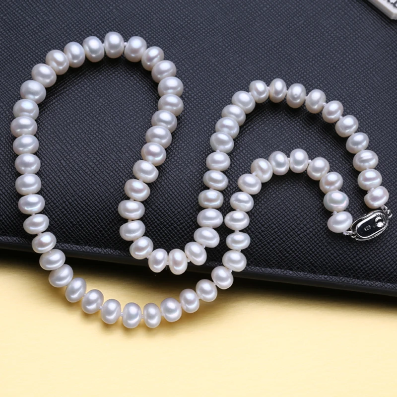 FENASY Pearl Jewelry,natural pearl necklace 8-9mm, Button design for women CLASSIC Necklace choker necklace Christmas gift
FENASY Pearl Jewelry,natural pearl necklace 8-9mm, Button design for women CLASSIC Necklace choker necklace Christmas gift