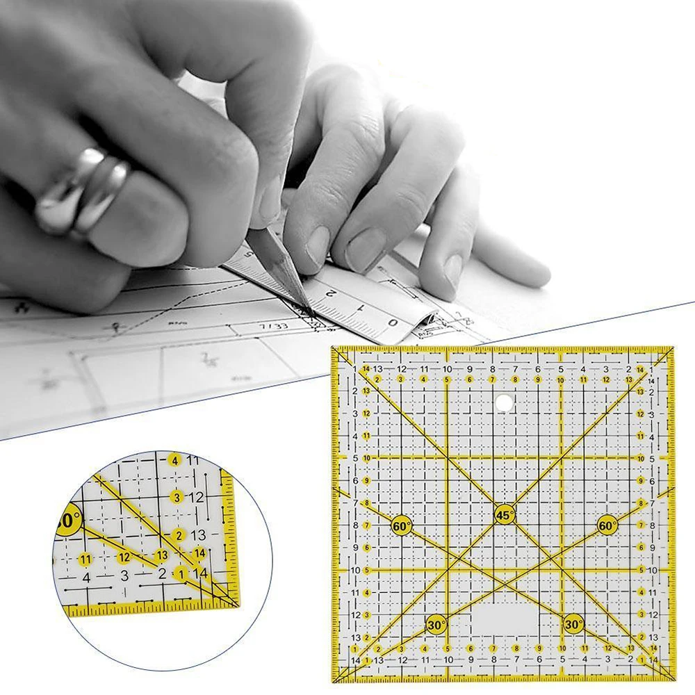 DIY Hand Tool Acrylic Patchwork Ruler Square Tailor Yardstick Cloth Cutting Rulers Sewing Arts Craft Sewing Tools Drawing Ruler
DIY Hand Tool Acrylic Patchwork Ruler Square Tailor Yardstick Cloth Cutting Rulers Sewing Arts Craft Sewing Tools Drawing Ruler