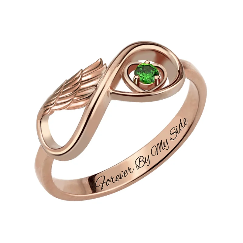 AILIN Rose Gold Color Infinity Name Ring Angle Wing Ring Birthstone Heart Ring for Her Graduation Gift
AILIN Rose Gold Color Infinity Name Ring Angle Wing Ring Birthstone Heart Ring for Her Graduation Gift