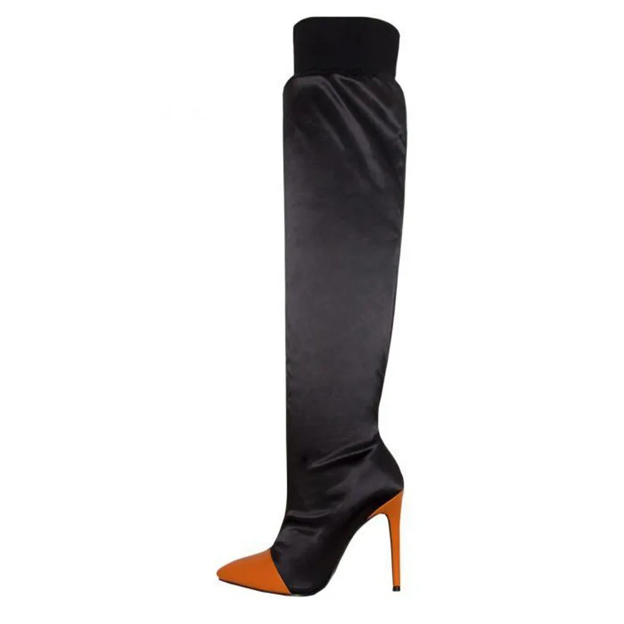 Prova Perfetto fashion pointed toe patchwork knee high boots slip on elastic warm plush in winter shoes stiletto heel long boots
Prova Perfetto fashion pointed toe patchwork knee high boots slip on elastic warm plush in winter shoes stiletto heel long boots