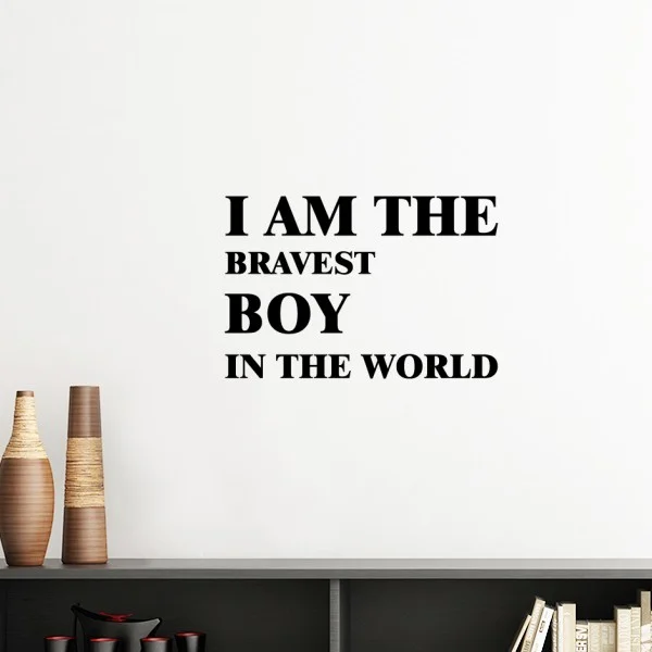 I Am The Bravest Boy Silhouette Removable Wall Sticker Art Decals Mural DIY Wallpaper for Room Decal
I Am The Bravest Boy Silhouette Removable Wall Sticker Art Decals Mural DIY Wallpaper for Room Decal