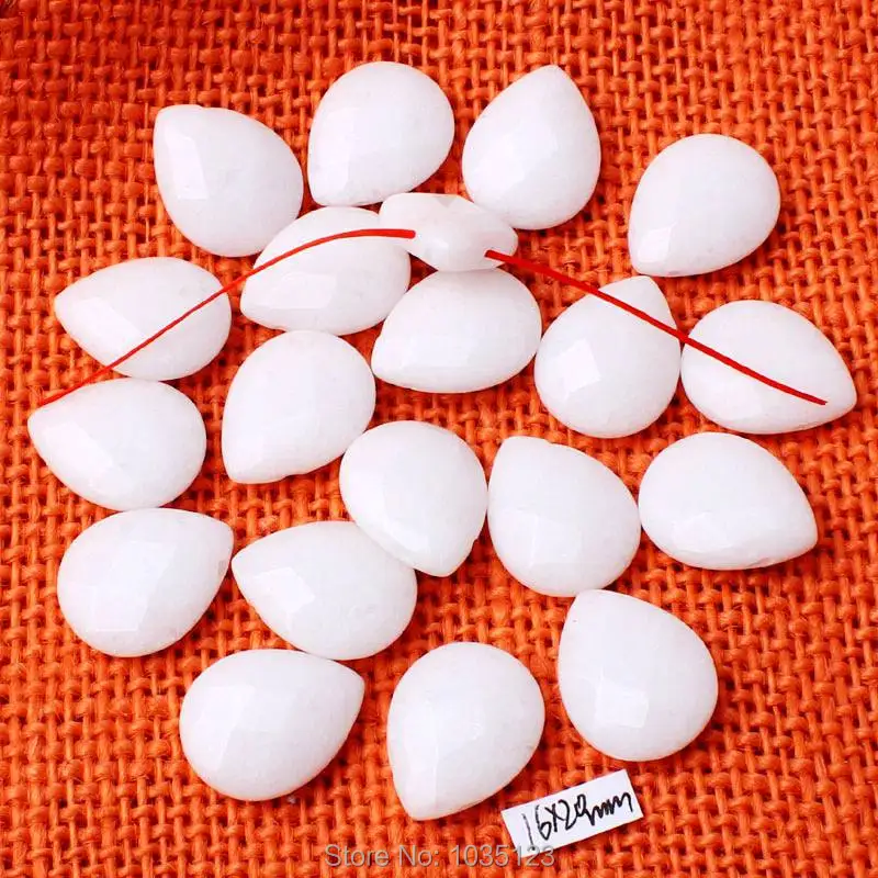 High Quality 16x20mm Natural White Jades Faceted Drop Shape Loose Gems Beads Strand 5Pcs DIY Creative Jewellery Making w3136
High Quality 16x20mm Natural White Jades Faceted Drop Shape Loose Gems Beads Strand 5Pcs DIY Creative Jewellery Making w3136