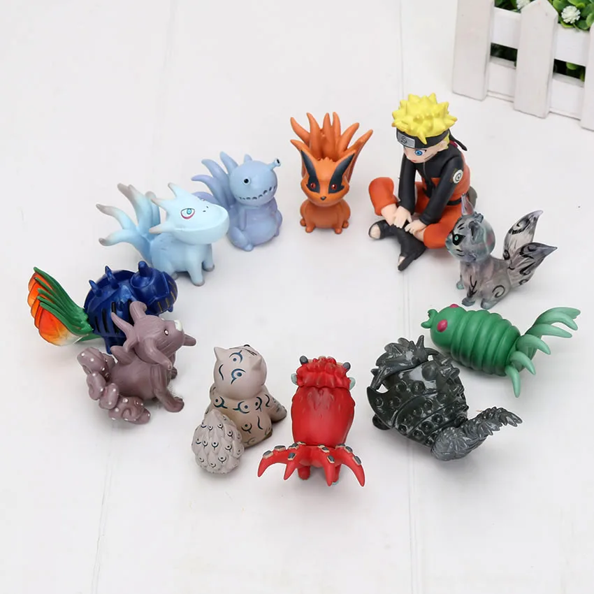 11 шт./лот Naruto хвостовые звери Kurama Shukaku Gyuki Isobu Son Goku Kokuo Saiken Chomei Shinju Фигурки игрушки
