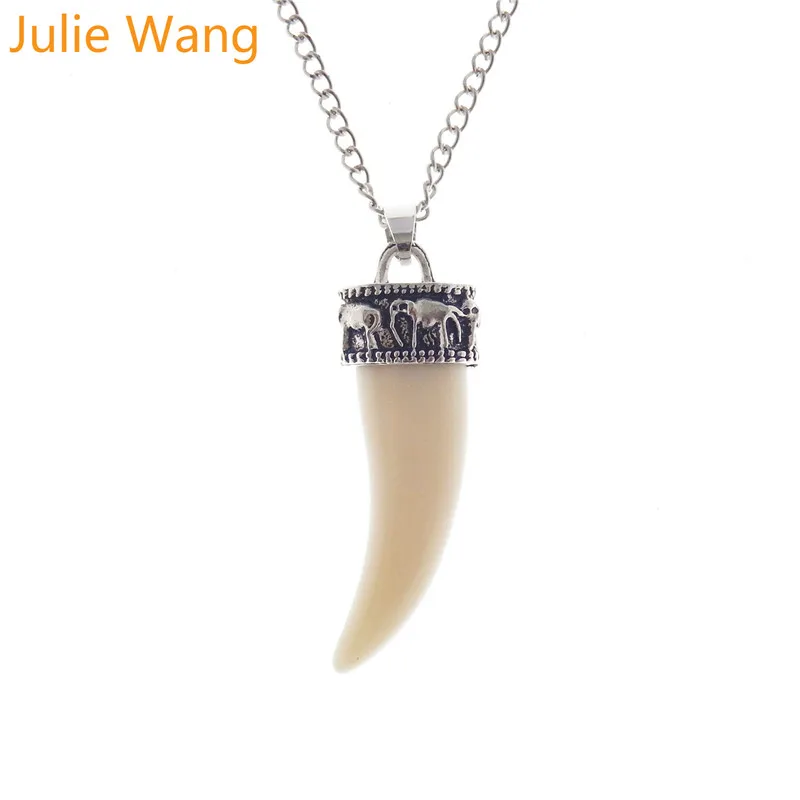 Julie Wang 1PCS Alloy Vintage Animal Teeth Imitation Ivory Long Chain Necklace Pendants Women Men Jewelry Choker
Julie Wang 1PCS Alloy Vintage Animal Teeth Imitation Ivory Long Chain Necklace Pendants Women Men Jewelry Choker