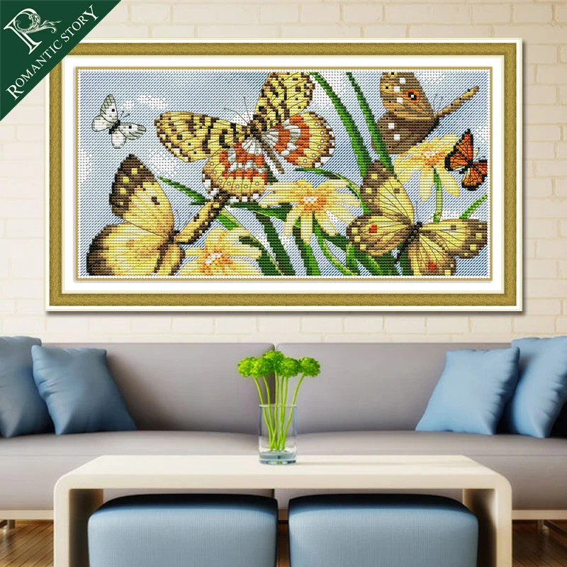 Romantic Story Butterfly Dancing Home Painting Cross Stitch Handmade Needlework DMC Cross-Stitch Sets For Embroidery Kits
Romantic Story Butterfly Dancing Home Painting Cross Stitch Handmade Needlework DMC Cross-Stitch Sets For Embroidery Kits