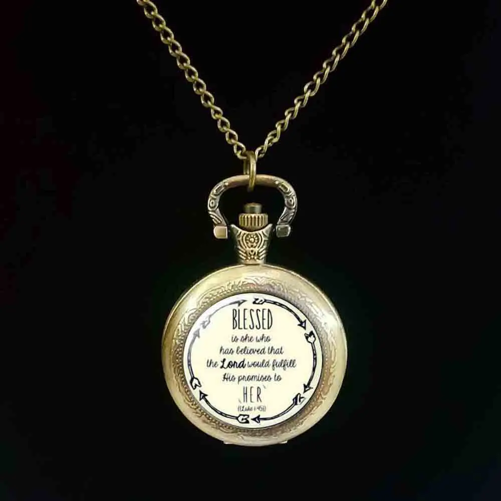 Wholesale Glass Dome Blessed pocket watch Christian pocket watch Scripture Jewelry Scripture pocket watches
Wholesale Glass Dome Blessed pocket watch Christian pocket watch Scripture Jewelry Scripture pocket watches