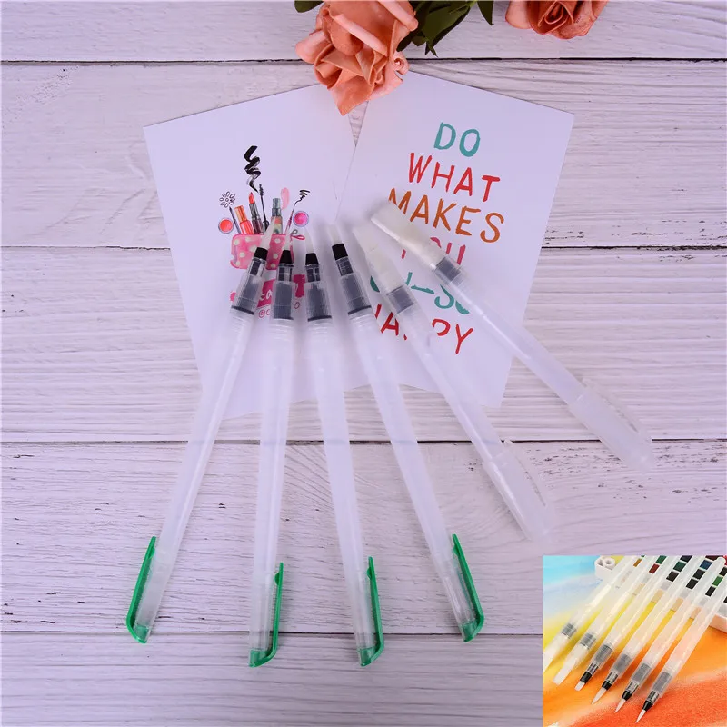 6 Pcs/set Refillable Water Brush Ink Pen For Drawing Painting Illustration Calligraphy School Stationery
6 Pcs/set Refillable Water Brush Ink Pen For Drawing Painting Illustration Calligraphy School Stationery