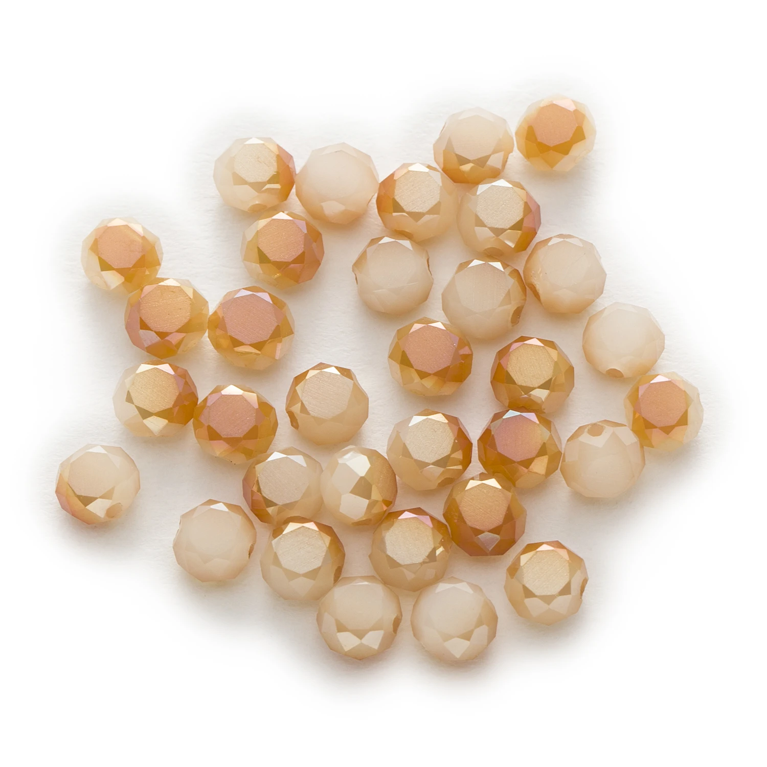 50 Piece Champagne Gradient Color Bread Faceted Crystal Glass Spacer Beads Jewelry Findings 4-8mm
50 Piece Champagne Gradient Color Bread Faceted Crystal Glass Spacer Beads Jewelry Findings 4-8mm