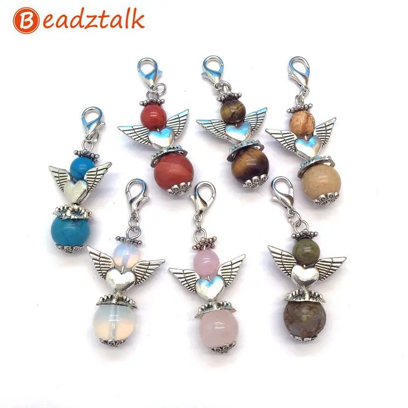 Fashion Keychain Gift Colorful Stone Beads Necklace Pendant Angel Bag Accessory Metal Alloy Jewelry
Fashion Keychain Gift Colorful Stone Beads Necklace Pendant Angel Bag Accessory Metal Alloy Jewelry