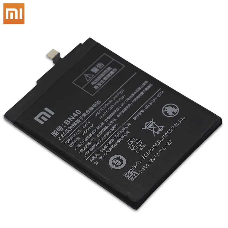 Xiao Mi Оригинальный аккумулятор для телефона BN40 Xiaomi Redmi 4 Pro Prime 3G RAM 32G ROM Edition Redrice +
