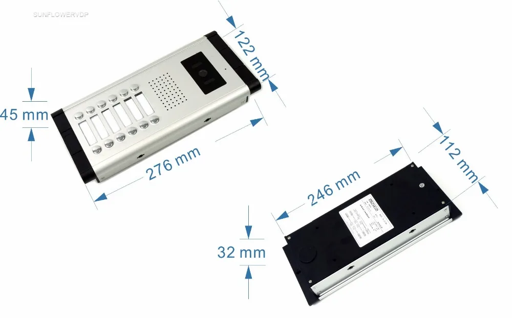 12 единиц видеодомофона цвет 4 3 "LCD CCD объектив дверной Интерком камера с Rfid