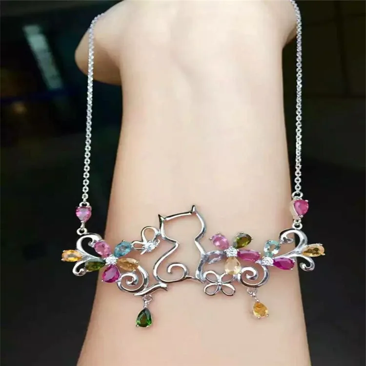 KJJEAXCMY boutique jewels 925 sterling silver inlaid with natural tourmaline tourmaline and jewel women's necklace.
KJJEAXCMY boutique jewels 925 sterling silver inlaid with natural tourmaline tourmaline and jewel women's necklace.
