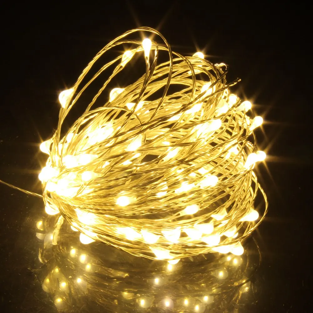 

1M/2M/5M/10M/20M Copper Silver Wire LED String Fairy lights Holiday lighting For Christmas Tree Garland Wedding Party Decoration