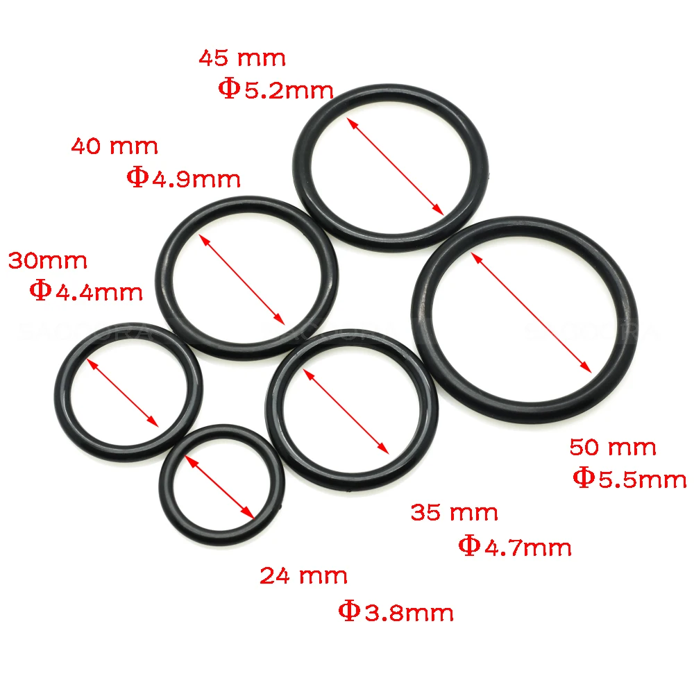 100pcs 24mm 30mm 35mm 40mm 45mm 50mm Inner Dia. Plastic O Ring Apparel Garments Shoes Backpack Outdoor Bag Parts Accessory
100pcs 24mm 30mm 35mm 40mm 45mm 50mm Inner Dia. Plastic O Ring Apparel Garments Shoes Backpack Outdoor Bag Parts Accessory