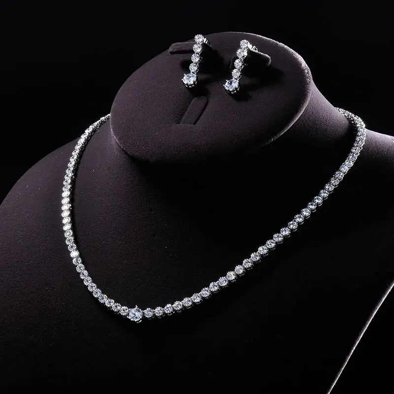 GAOLA Silver Color AAA CZ Necklace+Earring Jewelry Set For Bride Bridal Wedding GLDTN0134
GAOLA Silver Color AAA CZ Necklace+Earring Jewelry Set For Bride Bridal Wedding GLDTN0134