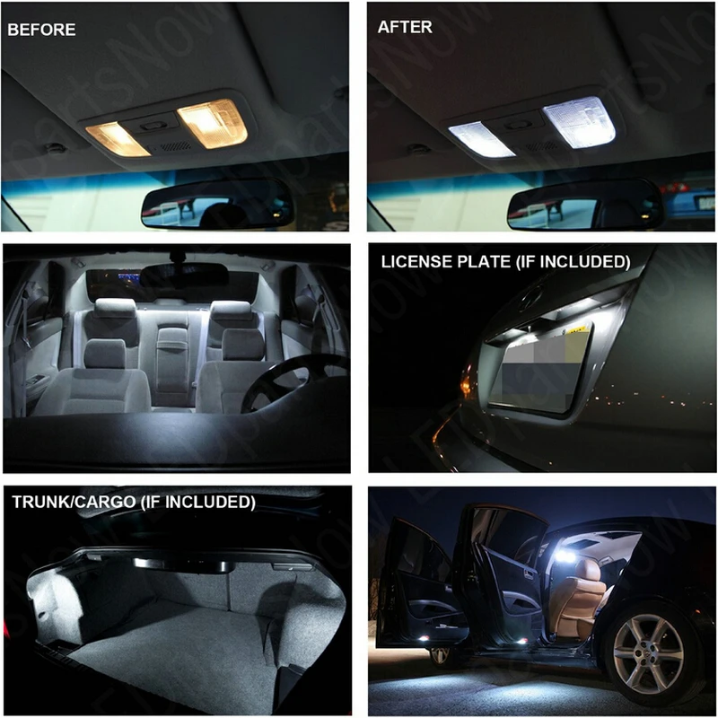 Free Shipping 14Pcs/Lot car-styling Xenon White Canbus Package Kit LED Interior Lights For Peugeot 308 SW 4E 4H | Автомобили и