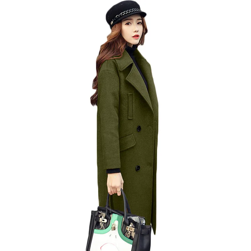 Winter Woolen Loose Coat Women Blends Double Breasted Simple Long Jacket Overcoat Casaco Feminino Female Clothing 8 Colors XH922
Winter Woolen Loose Coat Women Blends Double Breasted Simple Long Jacket Overcoat Casaco Feminino Female Clothing 8 Colors XH922