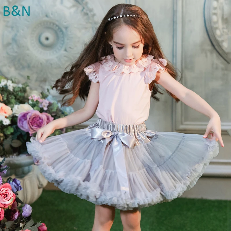 

Buenos Ninos/Модная Тюлевая юбка, 21 цвет пышная шифоновая Балетная пачка для маленьких девочек, юбки для танцев для подростков