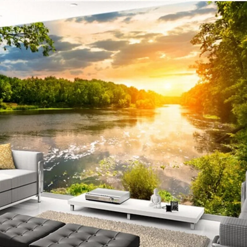 Beibehang Custom wallpaper landscape, river sunset, 3D photo wallpaper bedroom living room TV wall wallpaper papel de parede
Beibehang Custom wallpaper landscape, river sunset, 3D photo wallpaper bedroom living room TV wall wallpaper papel de parede