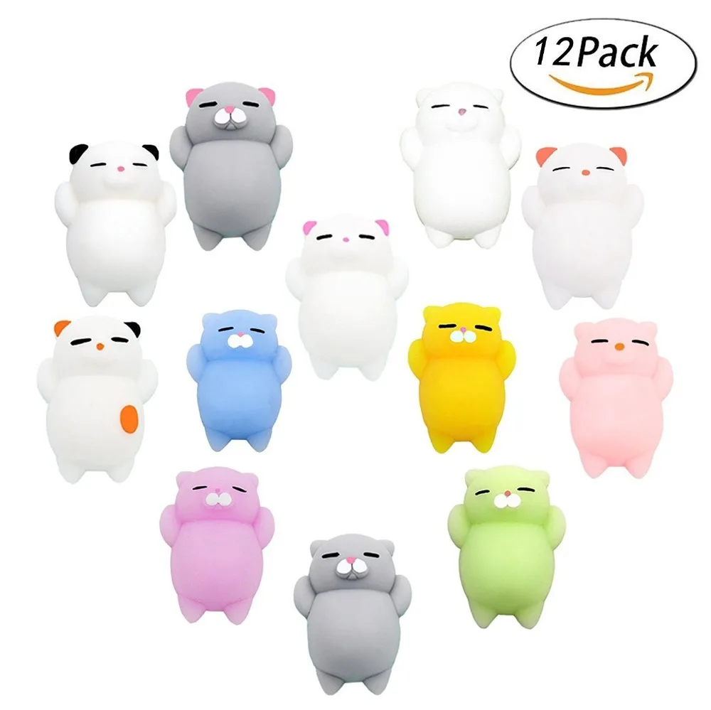 Mochi Squeeze Toys - Bdwing 12pcs Cute Mini Cartoon Cat Fidget Toy Stress Reliever, Soft Squishy Slow Rising Animal Hand Toy
Mochi Squeeze Toys - Bdwing 12pcs Cute Mini Cartoon Cat Fidget Toy Stress Reliever, Soft Squishy Slow Rising Animal Hand Toy