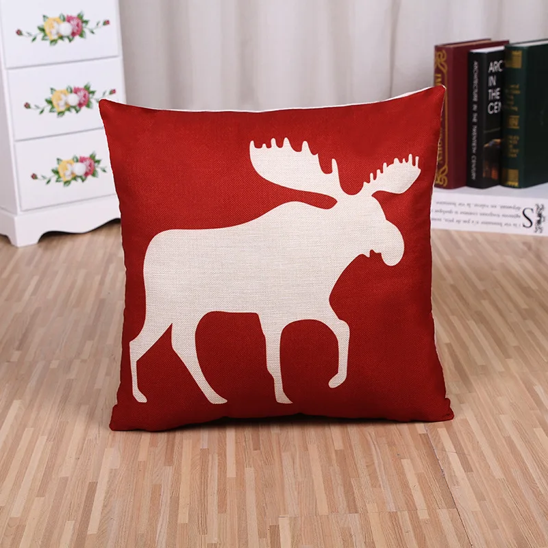 45*45 см Лось голова слона Pattern Декоративные наволочки Контракт Хлопок мода оленя