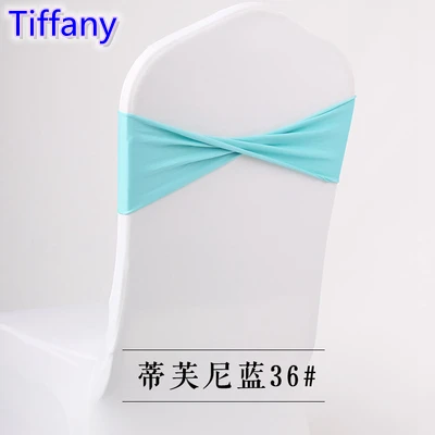Цвет Tiffany спандекс ленты лента из лайкры для чехол кресла галстук бабочка
