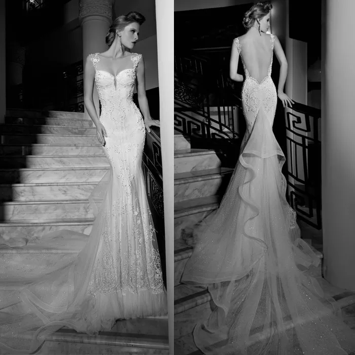 2015 Sexy Backless Wedding Dresses Sweetheart Appliques Beads Sweep Train Mermaid Wedding Dress Bridal Gowns
2015 Sexy Backless Wedding Dresses Sweetheart Appliques Beads Sweep Train Mermaid Wedding Dress Bridal Gowns