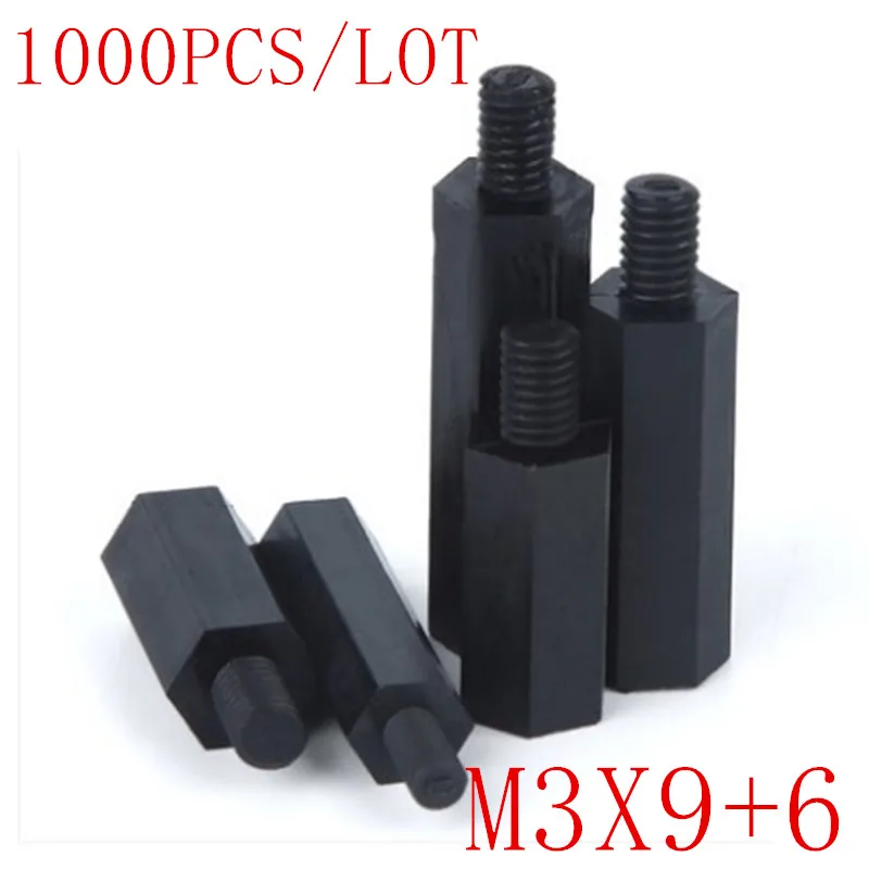 1000Pcs nylon standoff male to female M3*9+6 Black Hex Nylon Standoff Spacer Column Nylon Plastic Spacing
1000Pcs nylon standoff male to female M3*9+6 Black Hex Nylon Standoff Spacer Column Nylon Plastic Spacing