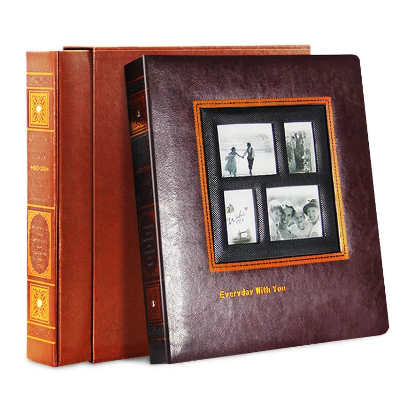 Photo Album Scrapbook PU Leather Albums Cover Interleaf Type Wedding Pictures Album Large Volume Retro Photograph Baby Albums
Photo Album Scrapbook PU Leather Albums Cover Interleaf Type Wedding Pictures Album Large Volume Retro Photograph Baby Albums