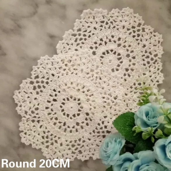20CM Wide Luxury White Cotton Placemat Cup Coaster Mug Kitchen Dish Table Mat Cloth Lace Crochet Tea Coffee Doily Wedding Pad
20CM Wide Luxury White Cotton Placemat Cup Coaster Mug Kitchen Dish Table Mat Cloth Lace Crochet Tea Coffee Doily Wedding Pad