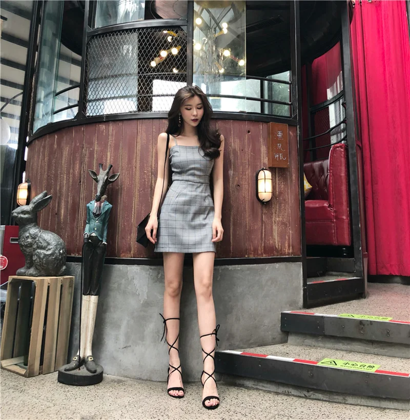 sexy Women's Clothing dresses plaid fashion brand bandage bodycon Backless summer style off shoulder spaghetti strap mini-dress
sexy Women's Clothing dresses plaid fashion brand bandage bodycon Backless summer style off shoulder spaghetti strap mini-dress