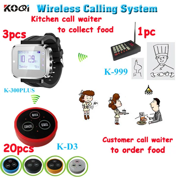 Wireless buzzer kitchen call waiter customer calling system ; Customers call waiter to order ' Chef call waiter to pick up order
Wireless buzzer kitchen call waiter customer calling system ; Customers call waiter to order ' Chef call waiter to pick up order