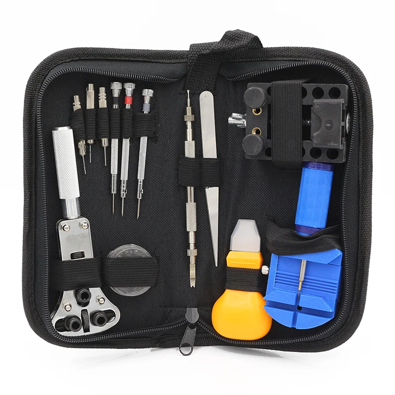 13pcs Watch Repair Tool Kit Set with storage bag Watch Case Opener Link Spring Bar Remover Screwdriver Tweezer Watchmaker Device
13pcs Watch Repair Tool Kit Set with storage bag Watch Case Opener Link Spring Bar Remover Screwdriver Tweezer Watchmaker Device
