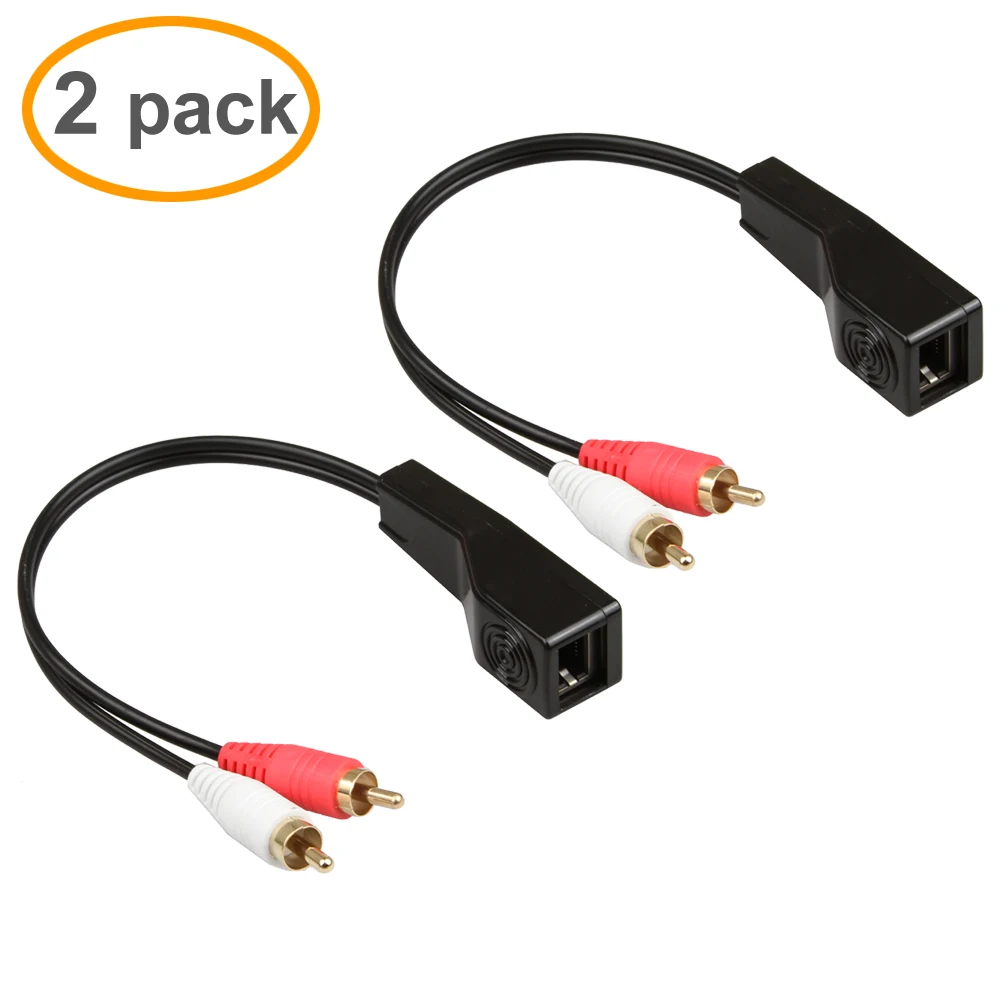Relper-Lineso 100M RCA Extender RCA To RJ45 Stereo Audio Extension Cable via Ethernet LAN Network Cable up to 100M/300ft
Relper-Lineso 100M RCA Extender RCA To RJ45 Stereo Audio Extension Cable via Ethernet LAN Network Cable up to 100M/300ft