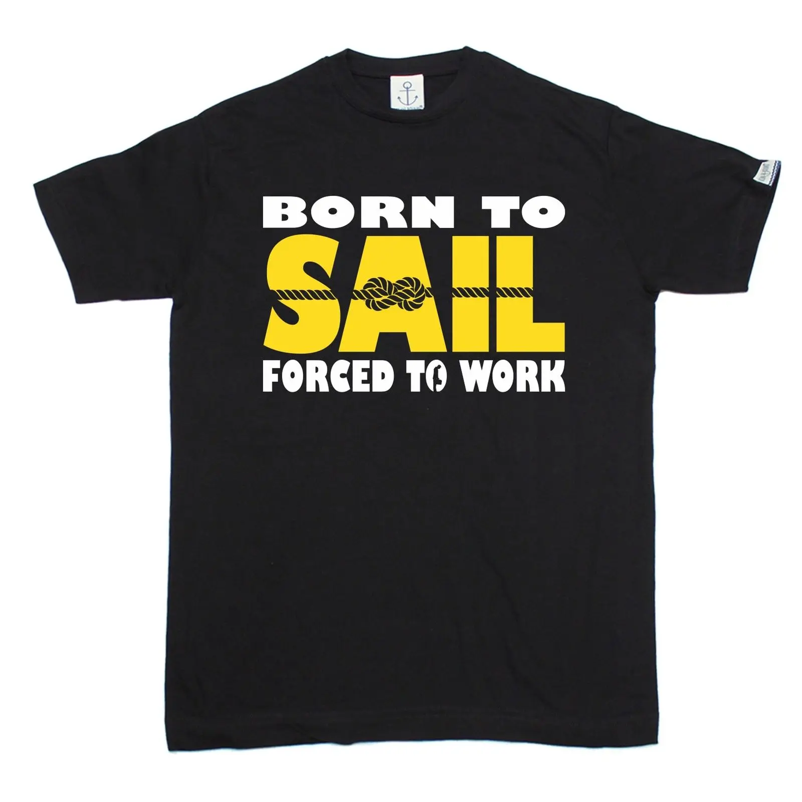 Мужская футболка с надписью Born To Sail Повседневная унисекс forced work|Мужские футболки|