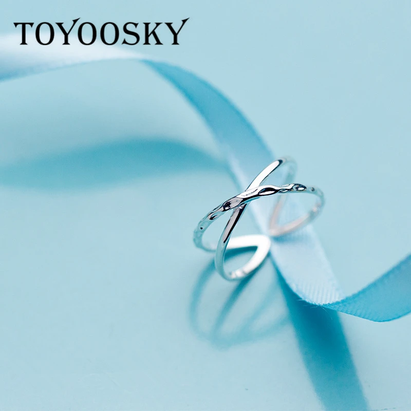 TOYOOSKY Newest 925 Silver Double Layer X Shape Cross Open Ring Contracted Simple Adjustable Finger Rings for Women Girls
TOYOOSKY Newest 925 Silver Double Layer X Shape Cross Open Ring Contracted Simple Adjustable Finger Rings for Women Girls