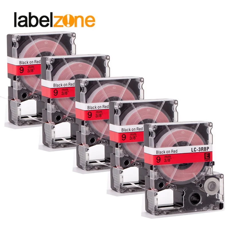 5Pcs 9mm Black on Red compatible Epson LC-3RBP/SC9RW label tapes strong adhesive laminated lc3rbp label ribbon for KingJim
5Pcs 9mm Black on Red compatible Epson LC-3RBP/SC9RW label tapes strong adhesive laminated lc3rbp label ribbon for KingJim