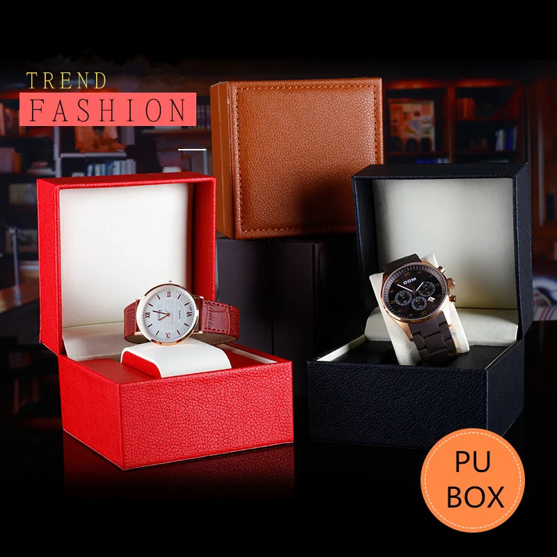 High Quanlity PU Watch Box Single Black Leather Watch Storage Box Mens Watch Gift Case New Watch Display Boxes W088
High Quanlity PU Watch Box Single Black Leather Watch Storage Box Mens Watch Gift Case New Watch Display Boxes W088