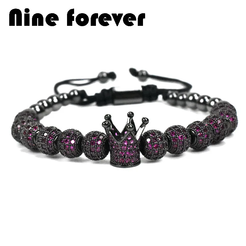 Nine forever Charms CROWN Bracelet Men Jewelry Beads Bracelets For Women Pulseira Masculina Bileklik Pulseira Feminina pulseras
Nine forever Charms CROWN Bracelet Men Jewelry Beads Bracelets For Women Pulseira Masculina Bileklik Pulseira Feminina pulseras