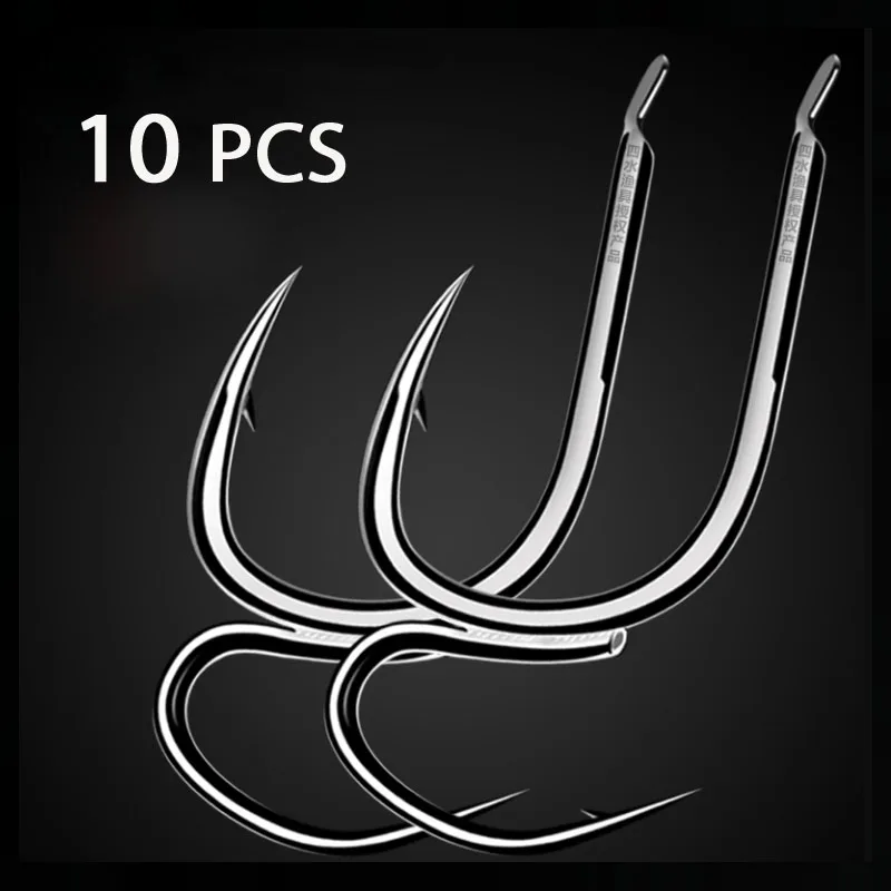 10 Pcs /lot Dual High Carbon Steel Fishing Hooks Double Style Angling Hook Saltwater Freshwater Fish Tackle Size 12#-5#
10 Pcs /lot Dual High Carbon Steel Fishing Hooks Double Style Angling Hook Saltwater Freshwater Fish Tackle Size 12#-5#